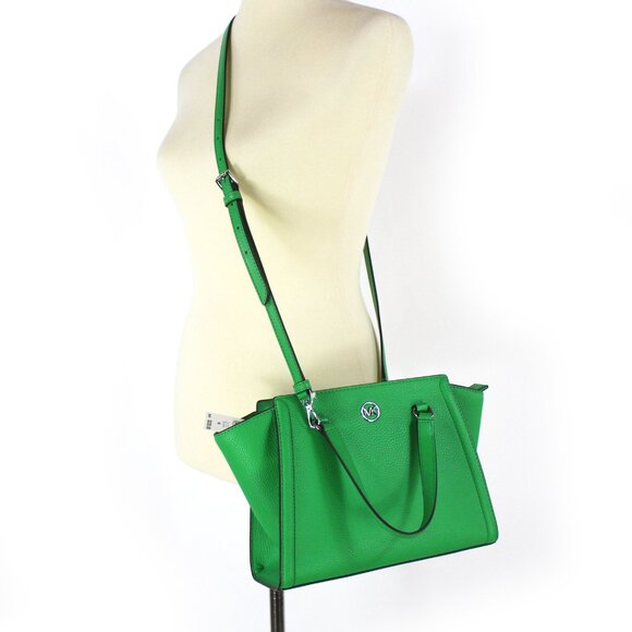 Michael Kors Freya Pebbled Leather Palm Small Shoulder Bag Satchel Handbag NEW - Picture 2 of 7